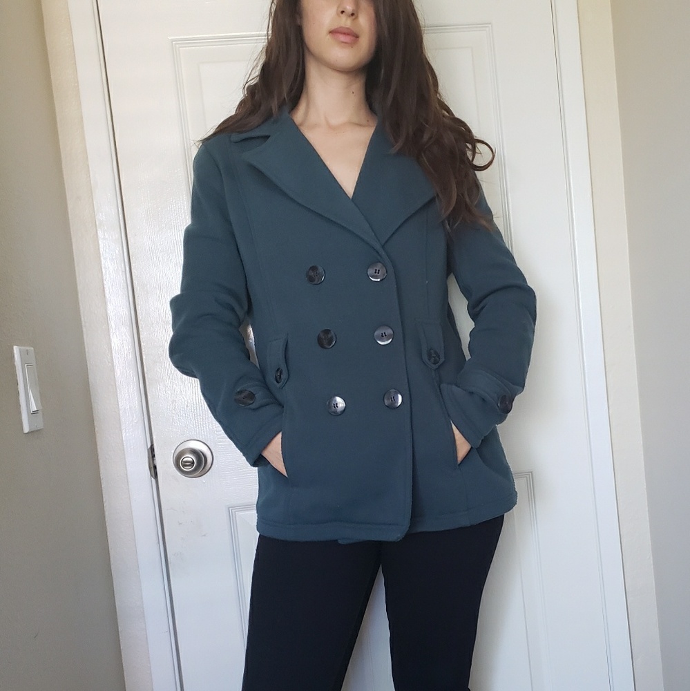 Vibrant Teal Peacoat